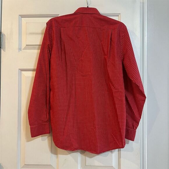 L.L. Bean Men's S Red Check Long Sleeve Button-Up Shirt Casual - Picture 6 of 6